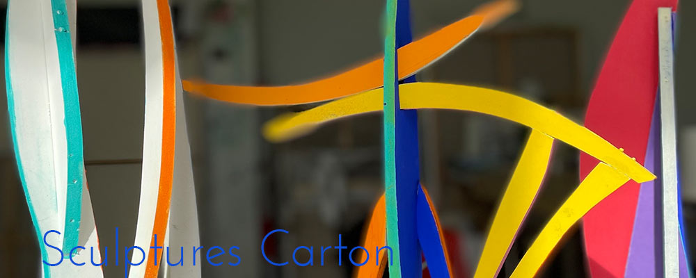 Peinture sculptures carton par MCBOH peintre plasticien Marie Claude Bohnenblust Lenglart